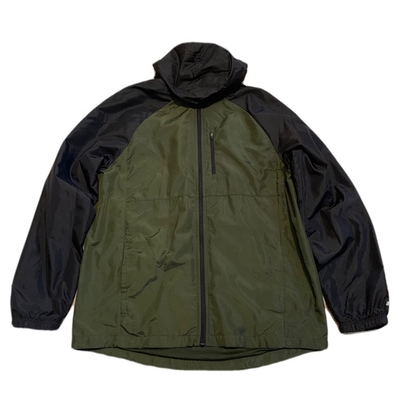 Russell Black & Olive Green Windbreaker Jacket Size M - Picture 1 of 6